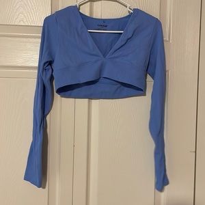 Scarlett Seamless Deep Plunge Long Sleeve Tee